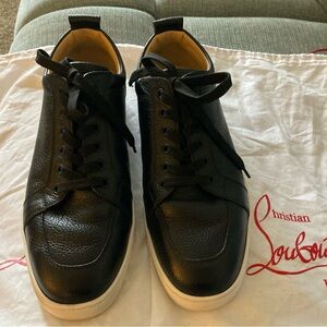 Christian Louboutin Black Sneakers with Textured Leather